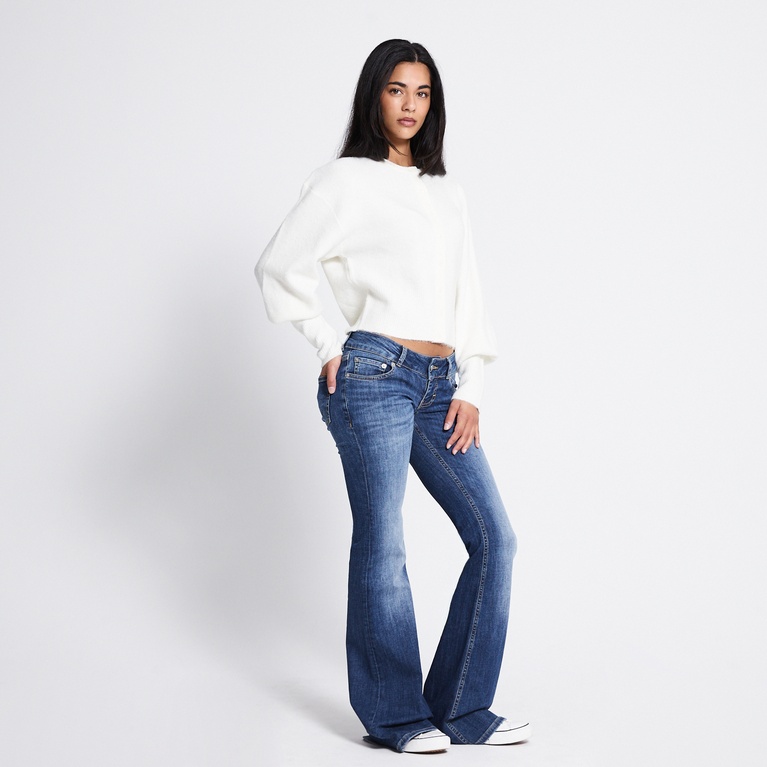Fitted knit cardigan "Pebble" Off white